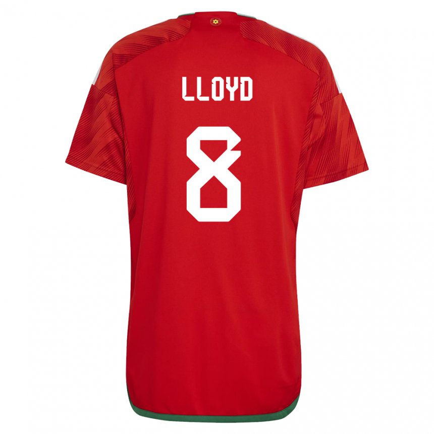 Kinder Walisische Ben Lloyd #8 Rot Heimtrikot Trikot 22-24 T-shirt Österreich