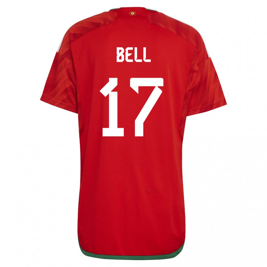 Kinder Walisische Zac Bell #17 Rot Heimtrikot Trikot 22-24 T-shirt Österreich