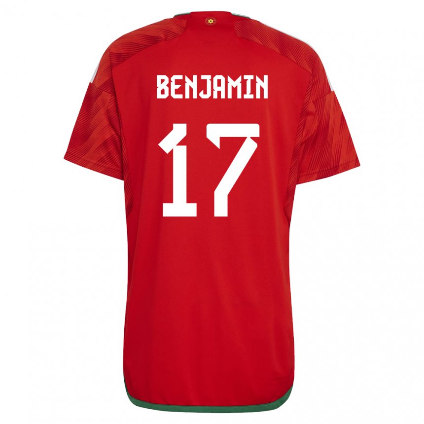 Kinder Walisische Omari Benjamin #17 Rot Heimtrikot Trikot 22-24 T-shirt Österreich