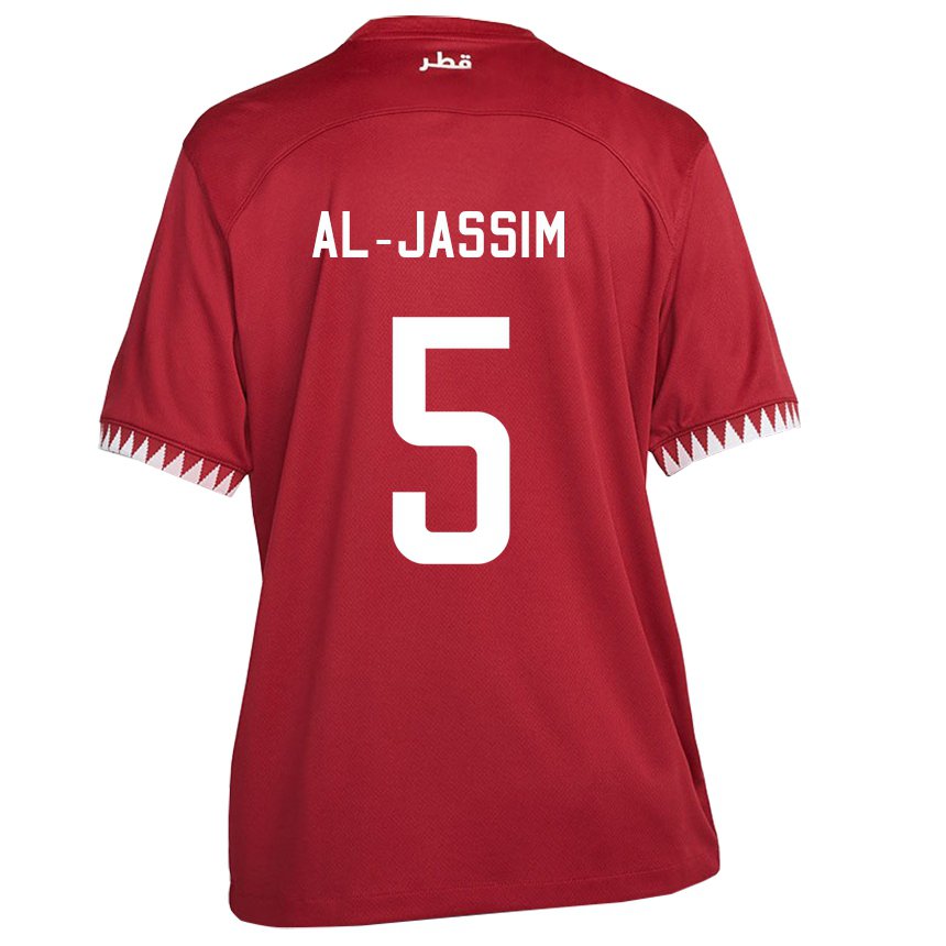 Kinder Katarische Dana Al Jassim #5 Kastanienbraun Heimtrikot Trikot 22-24 T-shirt Österreich