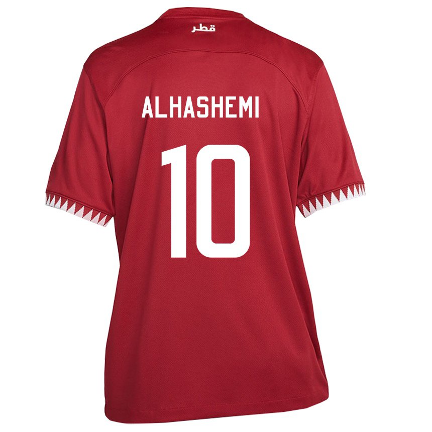 Kinder Katarische Suaad Alhashemi #10 Kastanienbraun Heimtrikot Trikot 22-24 T-shirt Österreich