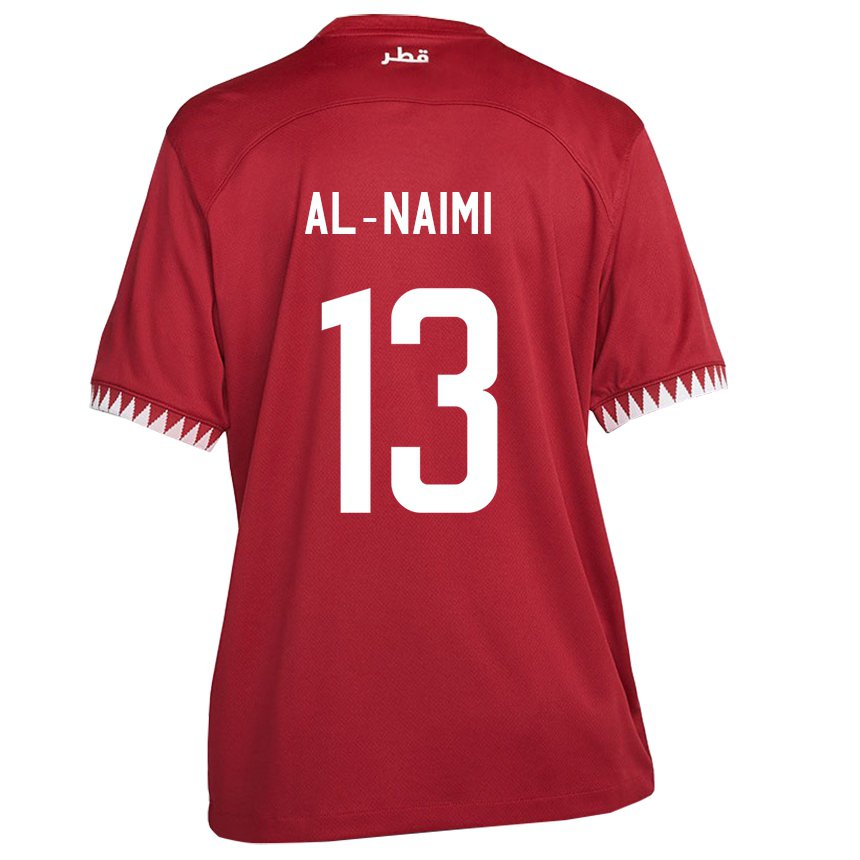 Kinder Katarische Zahra Al Naimi #13 Kastanienbraun Heimtrikot Trikot 22-24 T-shirt Österreich