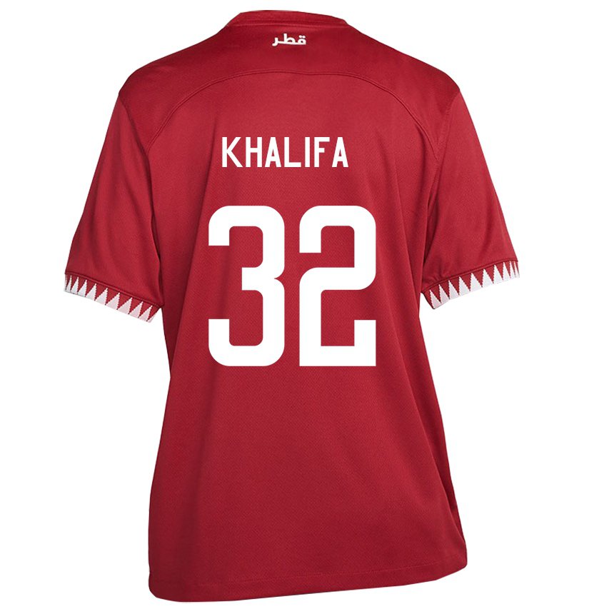 Kinder Katarische Duana Khalifa #32 Kastanienbraun Heimtrikot Trikot 22-24 T-shirt Österreich