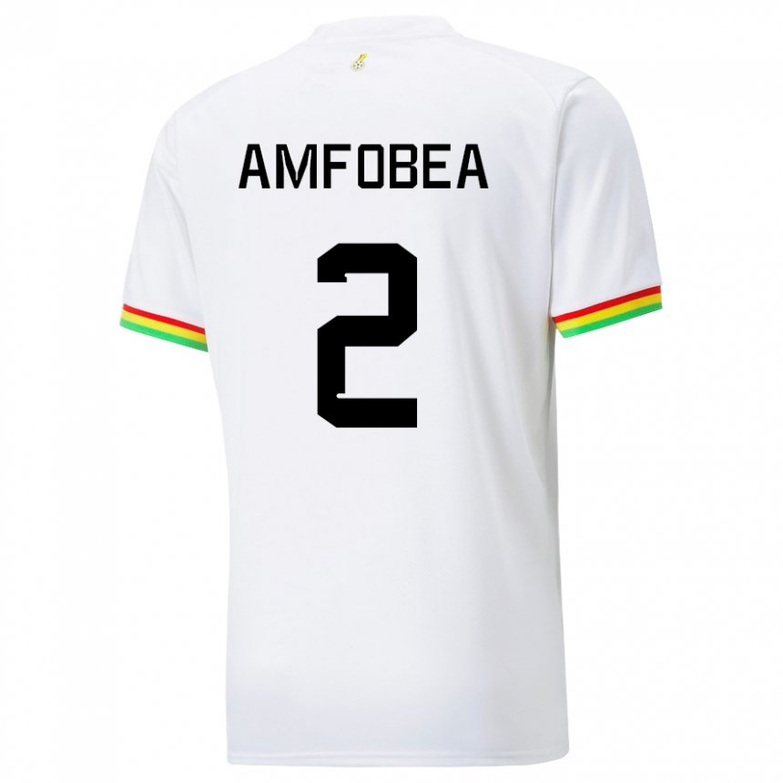 Kinder Ghanaische Gladys Amfobea #2 Weiß Heimtrikot Trikot 22-24 T-shirt Österreich