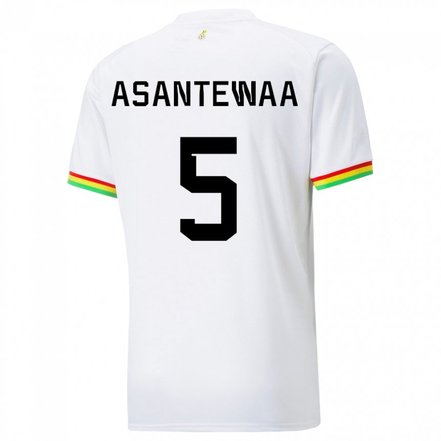 Kinder Ghanaische Grace Asantewaa #5 Weiß Heimtrikot Trikot 22-24 T-shirt Österreich