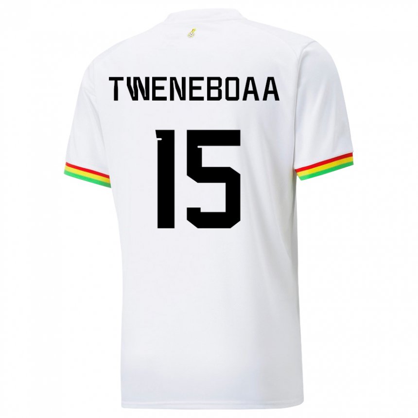 Kinder Ghanaische Justice Tweneboaa #15 Weiß Heimtrikot Trikot 22-24 T-shirt Österreich