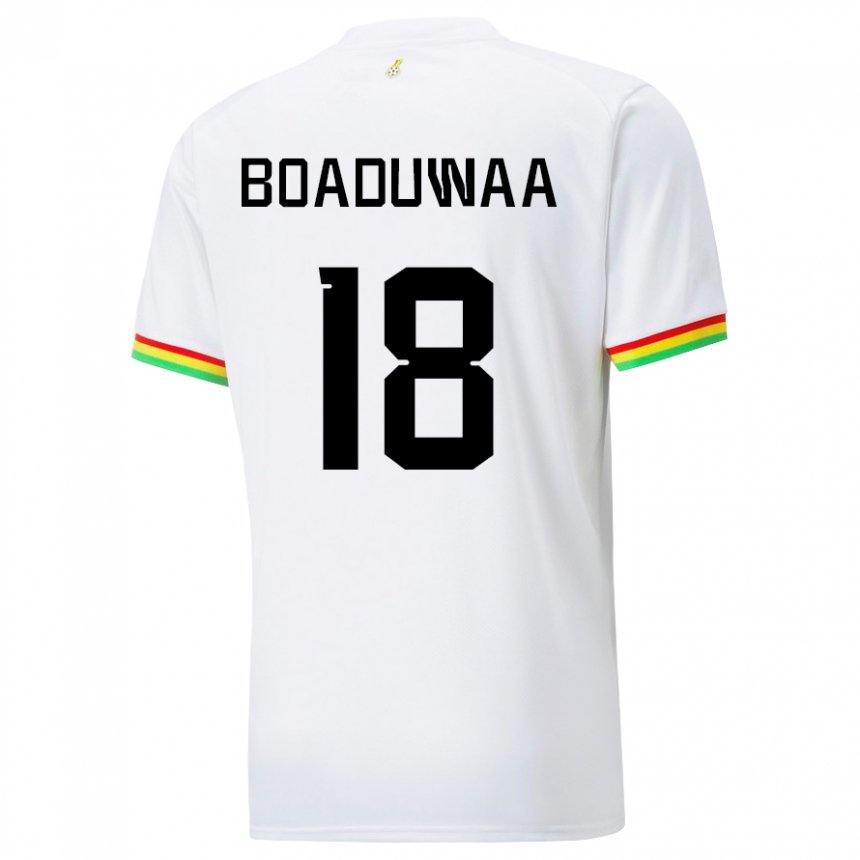 Kinder Ghanaische Doris Boaduwaa #18 Weiß Heimtrikot Trikot 22-24 T-shirt Österreich