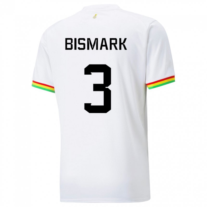 Kinder Ghanaische Anim Bismark #3 Weiß Heimtrikot Trikot 22-24 T-shirt Österreich