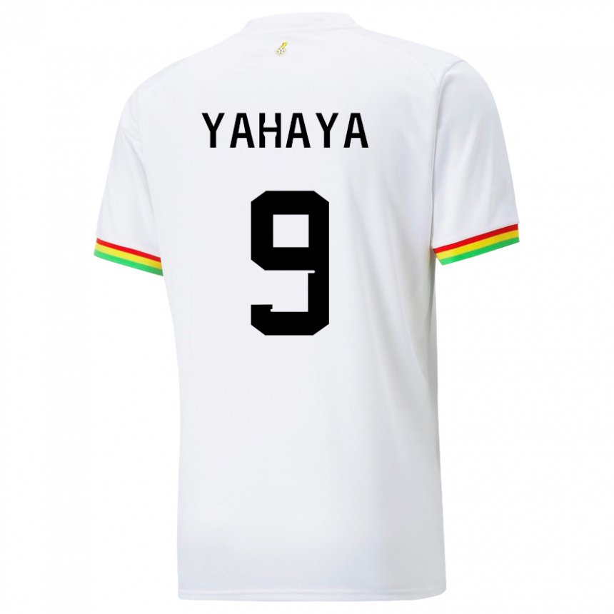 Kinder Ghanaische Mohammed Yahaya #9 Weiß Heimtrikot Trikot 22-24 T-shirt Österreich