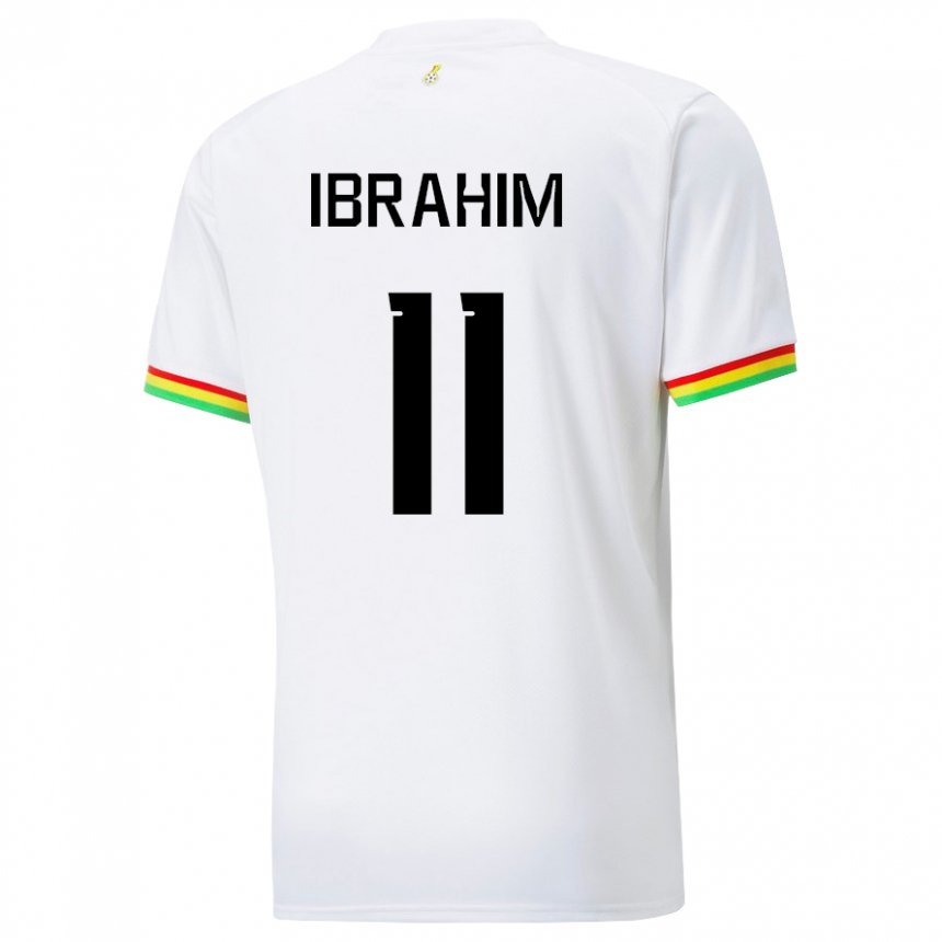 Kinder Ghanaische Zubairu Ibrahim #11 Weiß Heimtrikot Trikot 22-24 T-shirt Österreich