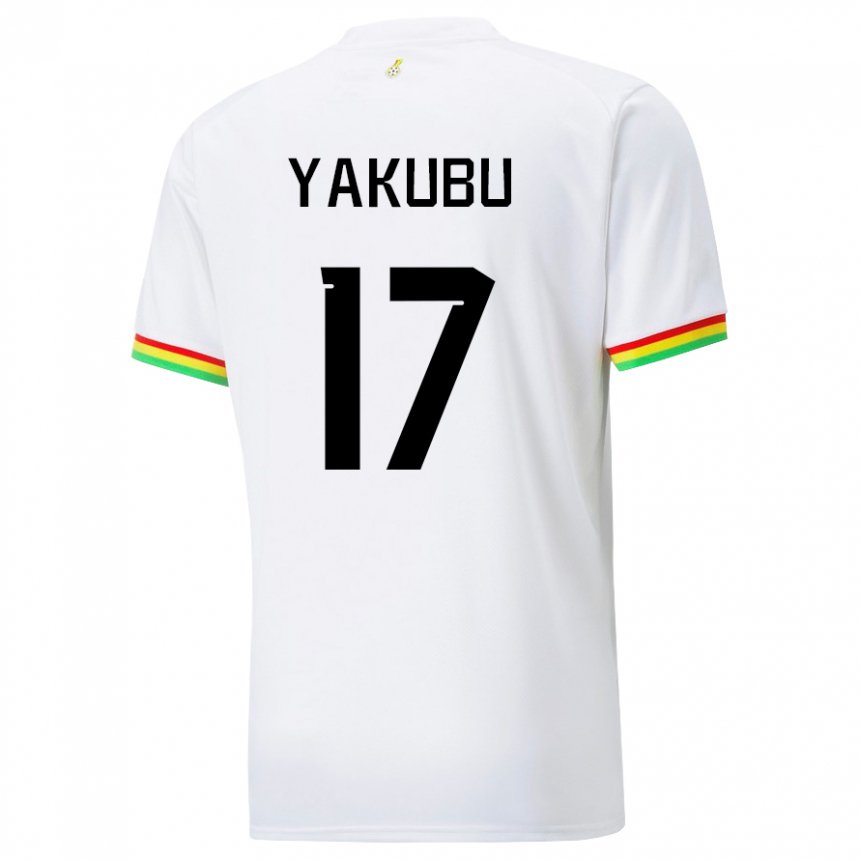 Kinder Ghanaische Mustapha Yakubu #17 Weiß Heimtrikot Trikot 22-24 T-shirt Österreich