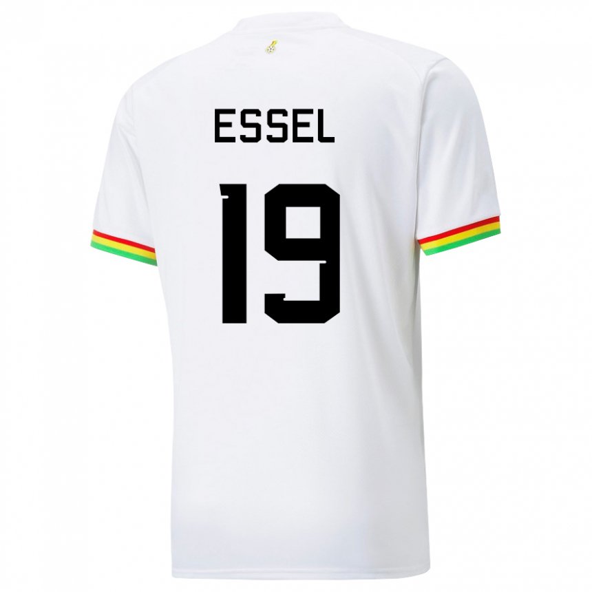 Kinder Ghanaische Aaron Essel #19 Weiß Heimtrikot Trikot 22-24 T-shirt Österreich