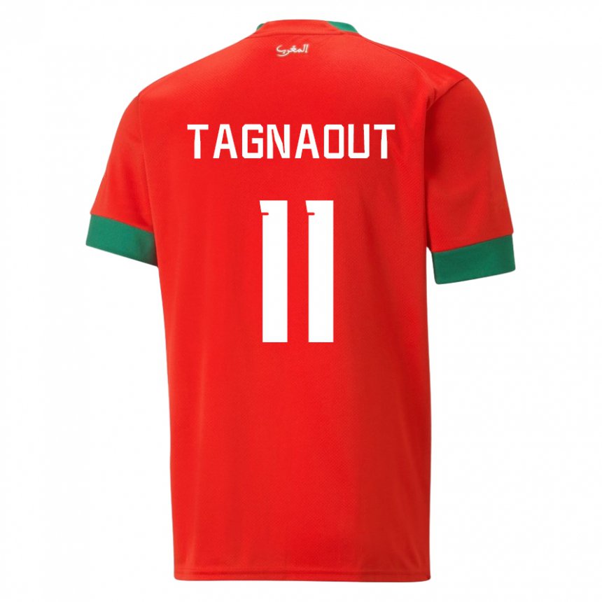 Kinder Marokkanische Fatima Tagnaout #11 Rot Heimtrikot Trikot 22-24 T-shirt Österreich