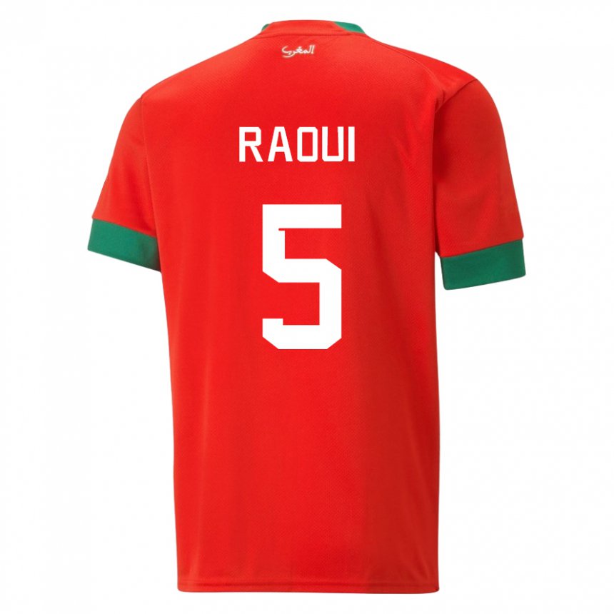 Kinder Marokkanische Oussama Raoui #5 Rot Heimtrikot Trikot 22-24 T-shirt Österreich