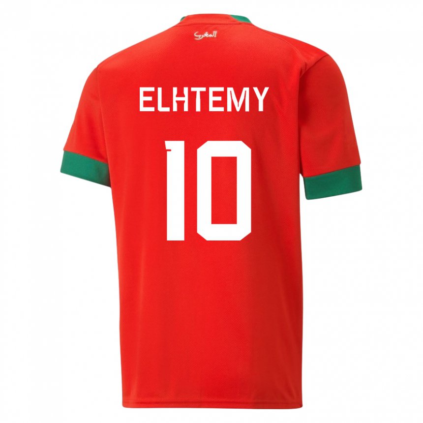 Kinder Marokkanische Mountassir Elhtemy #10 Rot Heimtrikot Trikot 22-24 T-shirt Österreich