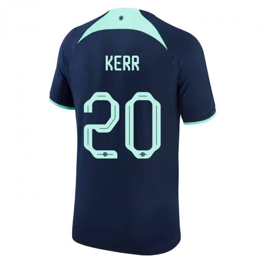 Kinder Australische Sam Kerr #20 Dunkelblau Auswärtstrikot Trikot 22-24 T-shirt Österreich