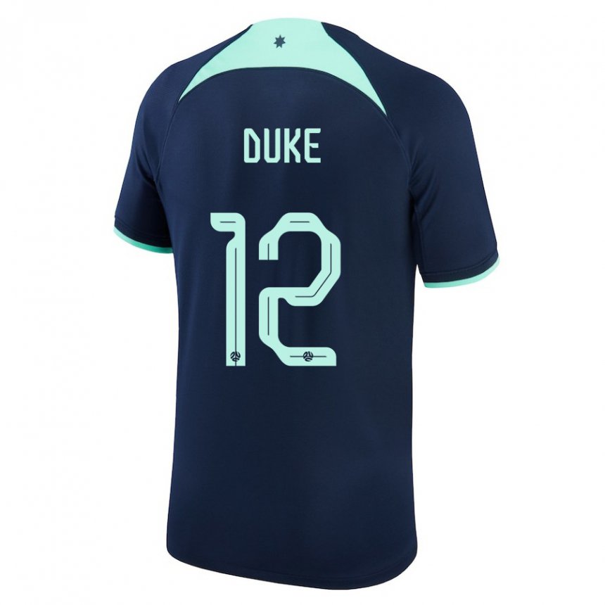 Kinder Australische Mitch Duke #12 Dunkelblau Auswärtstrikot Trikot 22-24 T-shirt Österreich