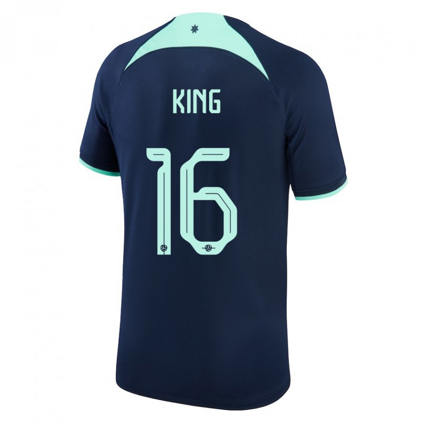 Kinder Australische Joel King #16 Dunkelblau Auswärtstrikot Trikot 22-24 T-shirt Österreich