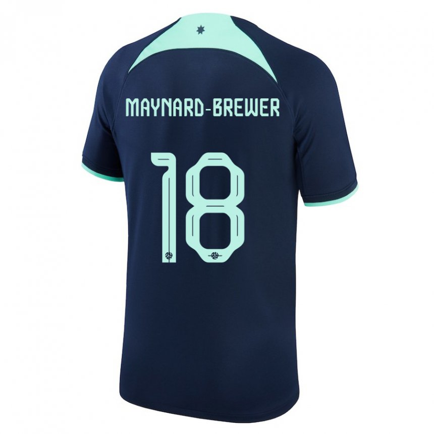 Kinder Australische Ashley Maynard Brewer #18 Dunkelblau Auswärtstrikot Trikot 22-24 T-shirt Österreich