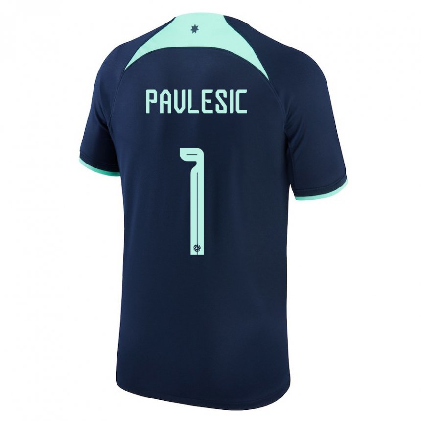 Kinder Australische Adam Pavlesic #1 Dunkelblau Auswärtstrikot Trikot 22-24 T-shirt Österreich