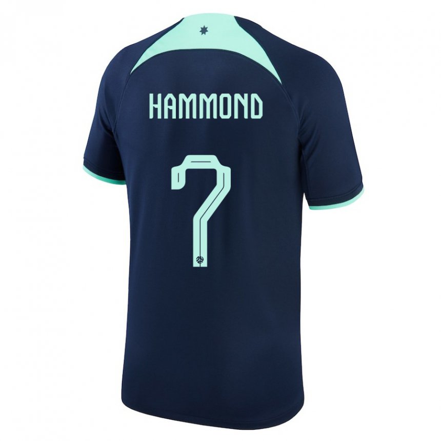 Kinder Australische Tristan Hammond #7 Dunkelblau Auswärtstrikot Trikot 22-24 T-shirt Österreich