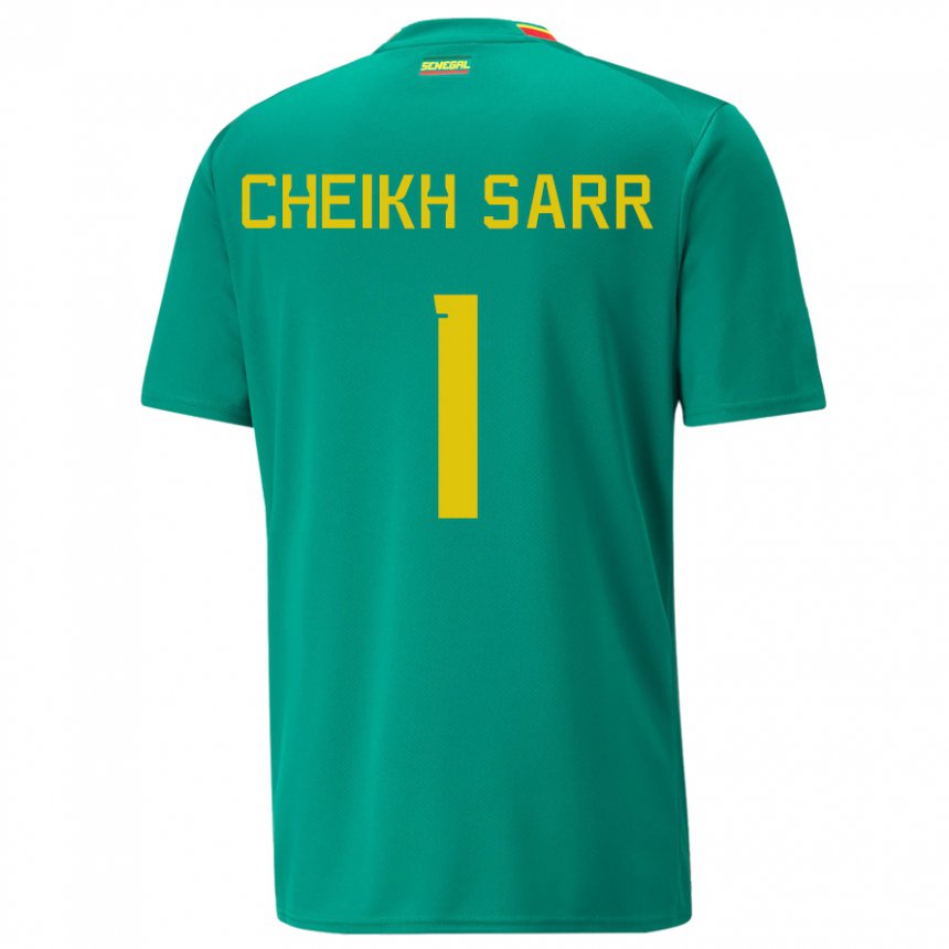 Kinder Senegalesische Cheikh Sarr #1 Grün Auswärtstrikot Trikot 22-24 T-shirt Österreich