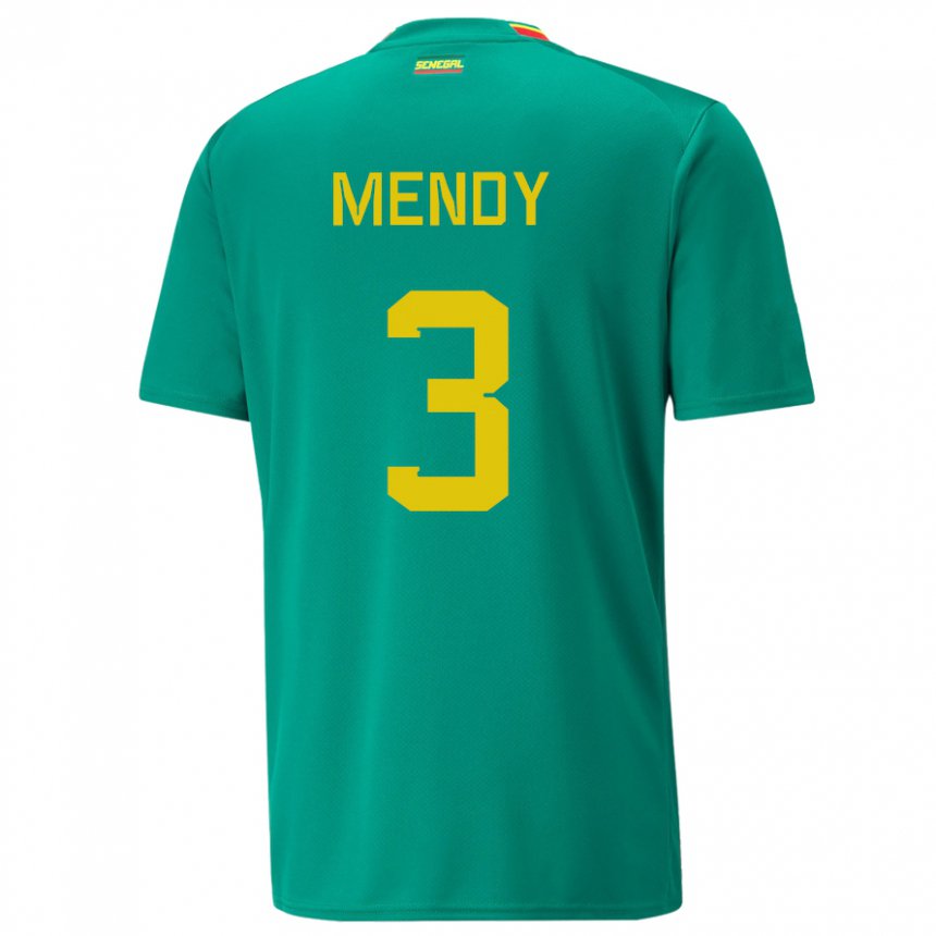 Kinder Senegalesische Formose Mendy #3 Grün Auswärtstrikot Trikot 22-24 T-shirt Österreich