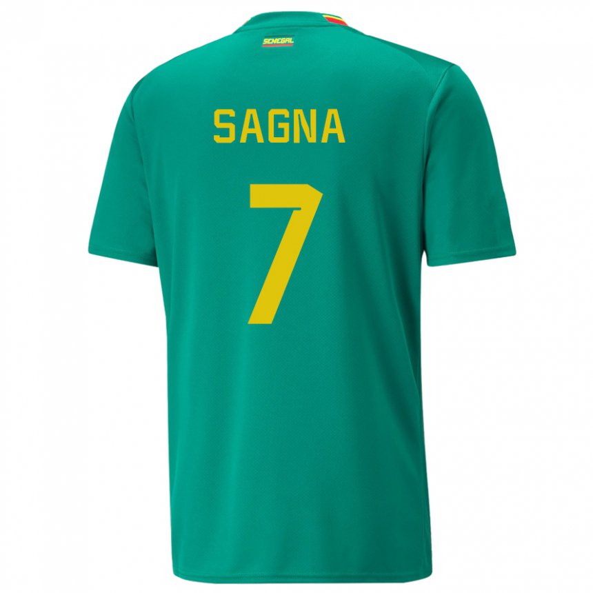 Kinder Senegalesische Amadou Sagna #7 Grün Auswärtstrikot Trikot 22-24 T-shirt Österreich