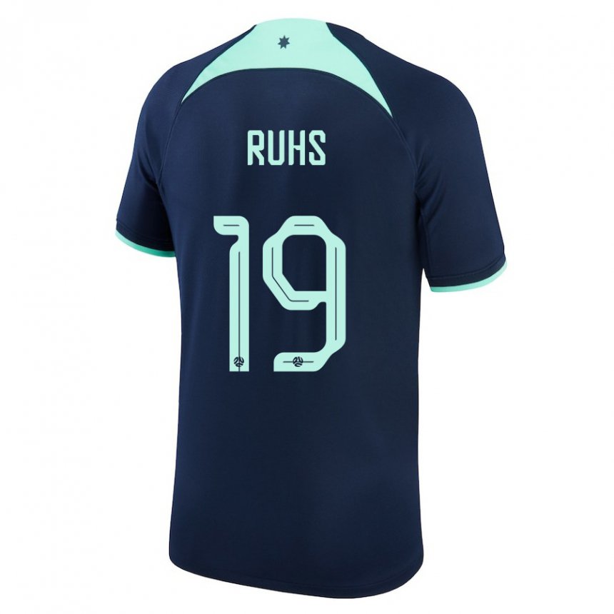 Kinder Australische Michael Ruhs #19 Dunkelblau Auswärtstrikot Trikot 22-24 T-shirt Österreich