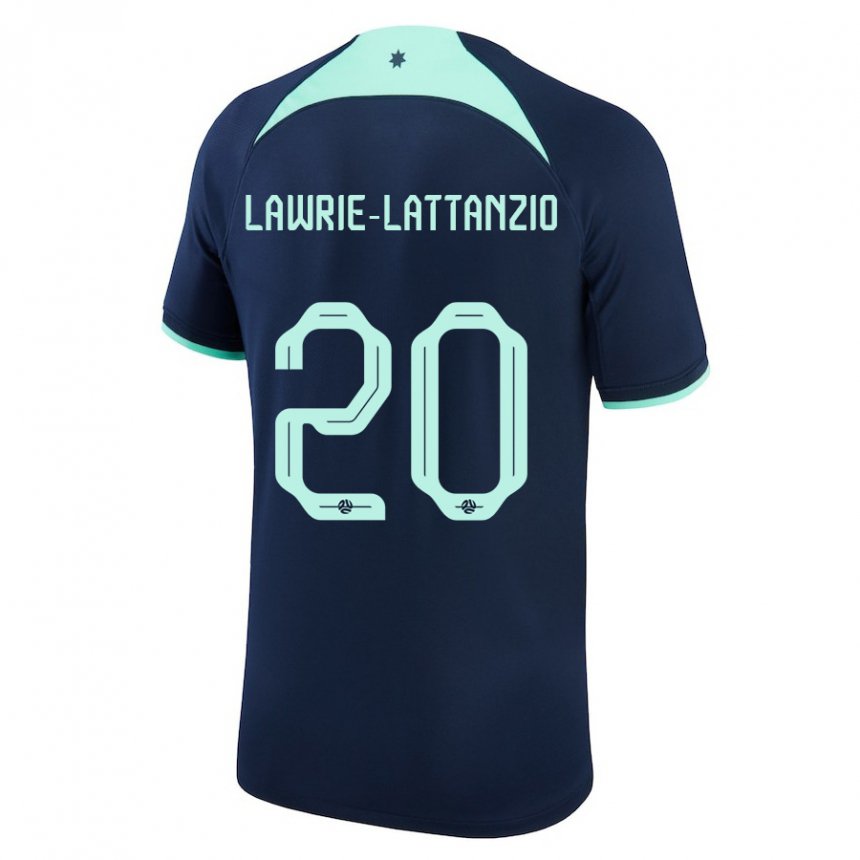 Kinder Australische Luis Lawrie Lattanzio #20 Dunkelblau Auswärtstrikot Trikot 22-24 T-shirt Österreich