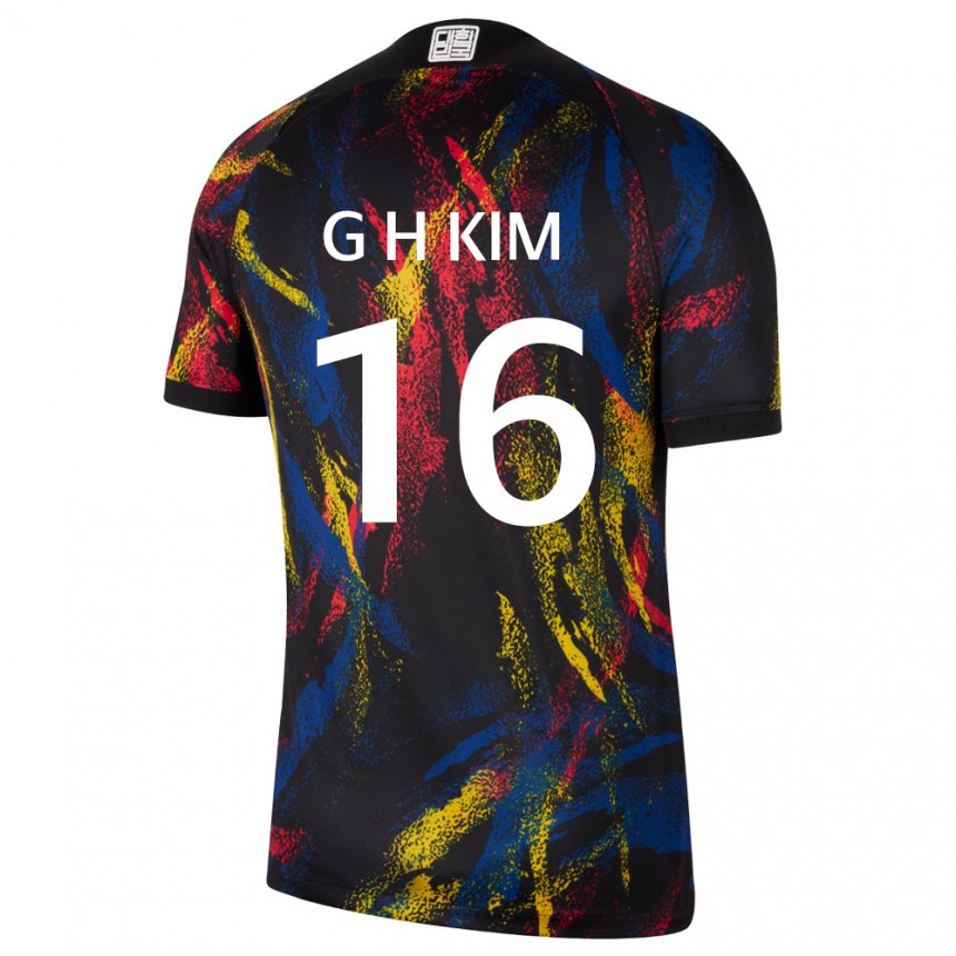 Kinder Südkoreanische Kim Gyeong Hwan #16 Mehrfarbig Auswärtstrikot Trikot 22-24 T-shirt Österreich