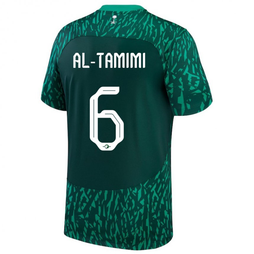 Kinder Saudi-arabische Maryam Al Tamimi #6 Dunkelgrün Auswärtstrikot Trikot 22-24 T-shirt Österreich