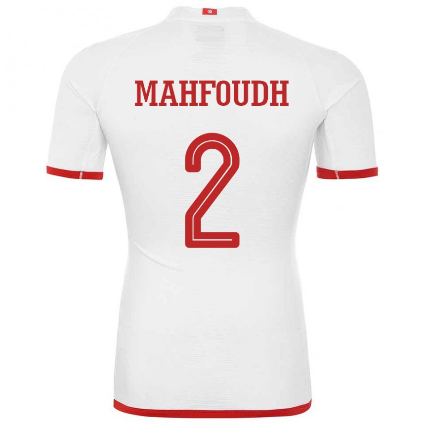 Kinder Tunesische Dhikra Mahfoudh #2 Weiß Auswärtstrikot Trikot 22-24 T-shirt Österreich