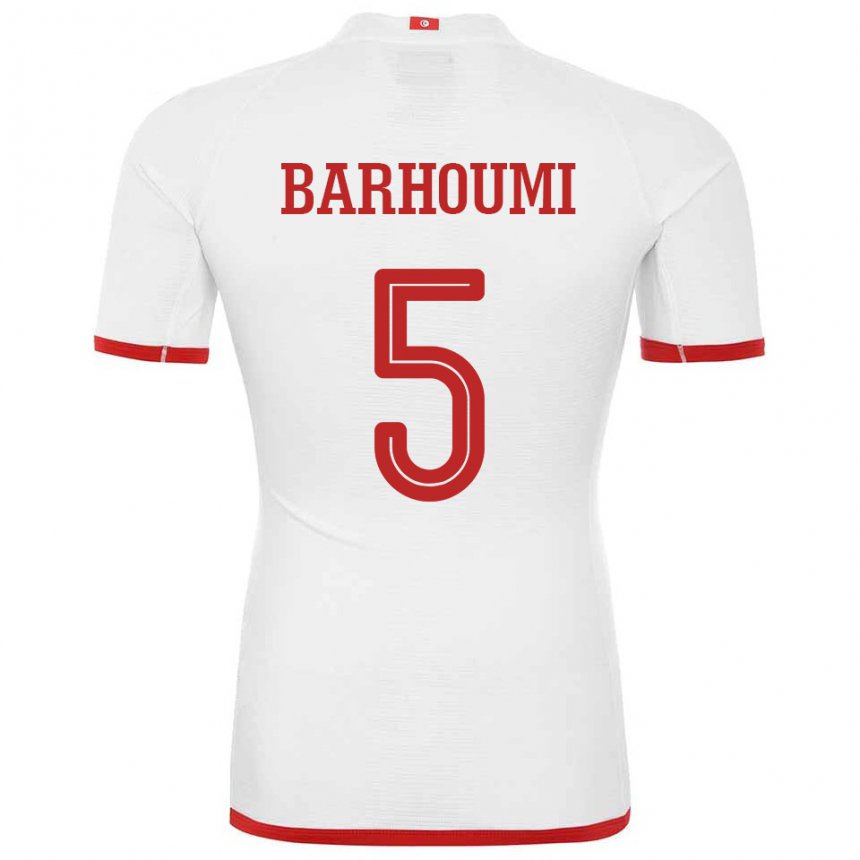 Kinder Tunesische Jasmina Barhoumi #5 Weiß Auswärtstrikot Trikot 22-24 T-shirt Österreich