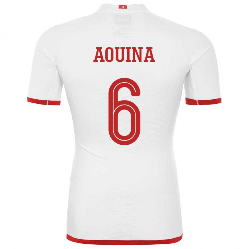 Kinder Tunesische Rania Aouina #6 Weiß Auswärtstrikot Trikot 22-24 T-shirt Österreich