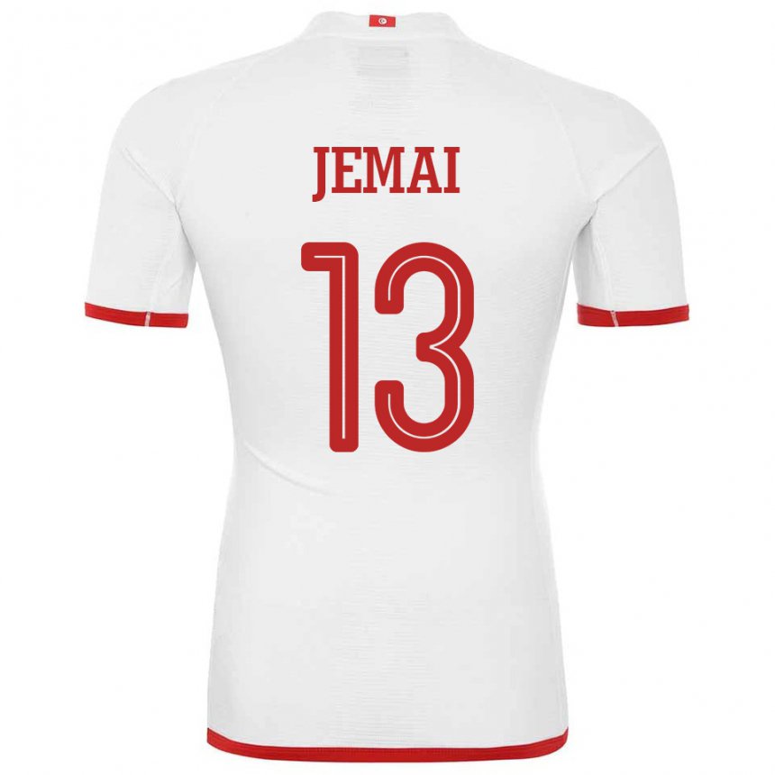 Kinder Tunesische Yasmine Jemai #13 Weiß Auswärtstrikot Trikot 22-24 T-shirt Österreich