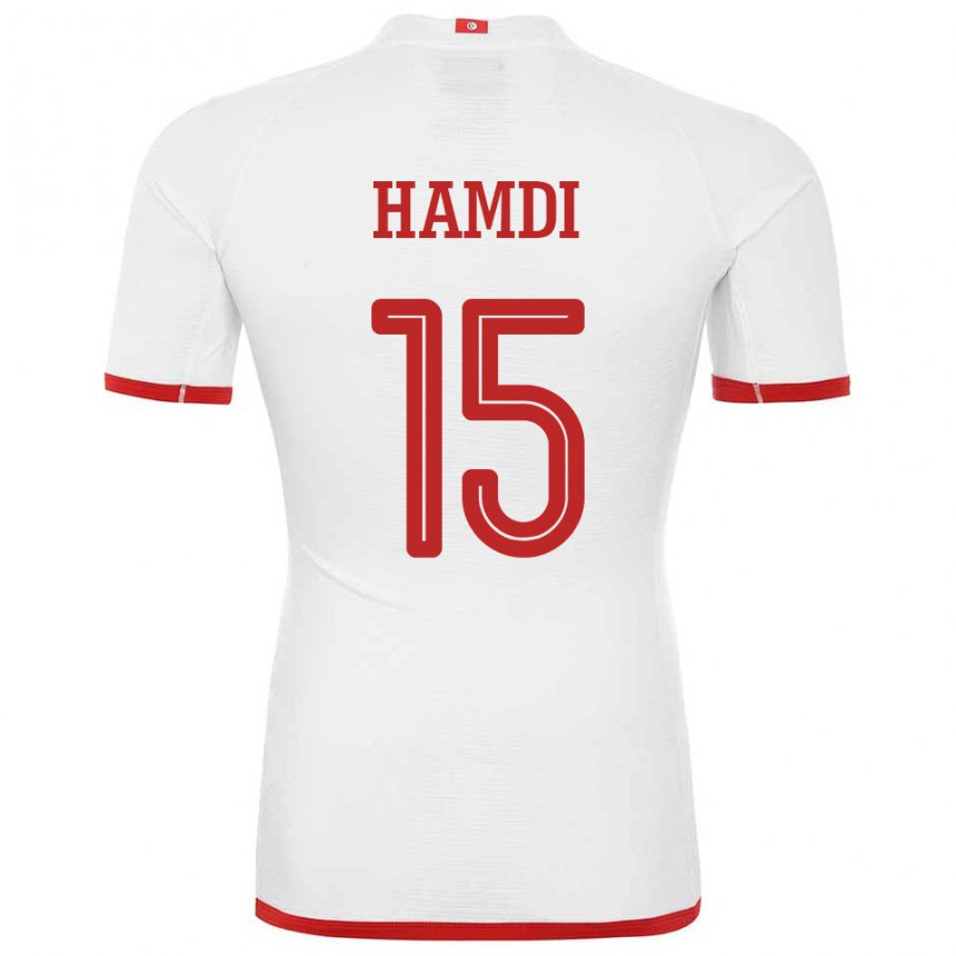 Kinder Tunesische Hanna Hamdi #15 Weiß Auswärtstrikot Trikot 22-24 T-shirt Österreich