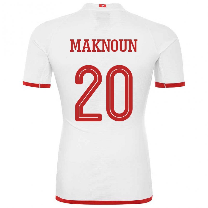 Kinder Tunesische Leila Maknoun #20 Weiß Auswärtstrikot Trikot 22-24 T-shirt Österreich