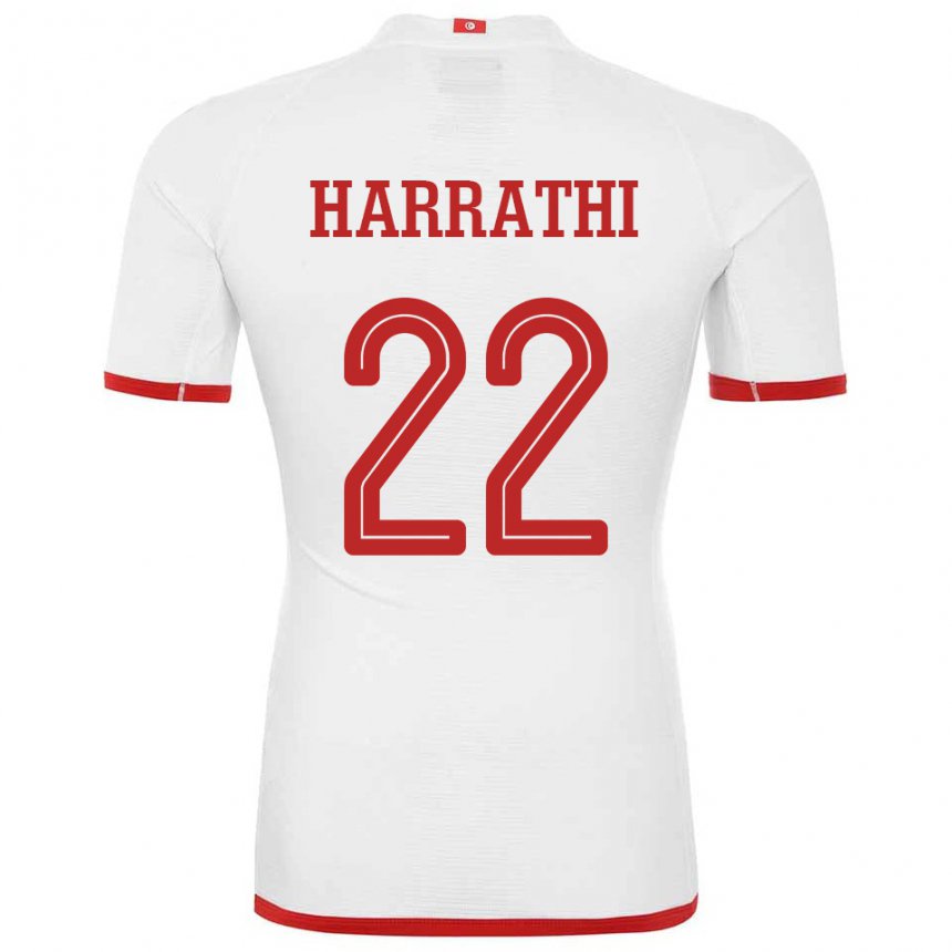 Kinder Tunesische Najla Harrathi #22 Weiß Auswärtstrikot Trikot 22-24 T-shirt Österreich