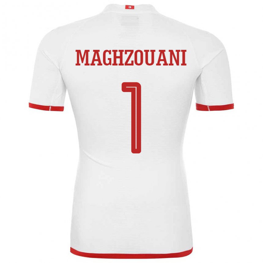 Kinder Tunesische Wassim Maghzouani #1 Weiß Auswärtstrikot Trikot 22-24 T-shirt Österreich