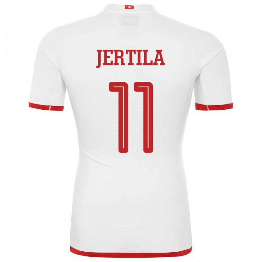 Kinder Tunesische Hedi Jertila #11 Weiß Auswärtstrikot Trikot 22-24 T-shirt Österreich