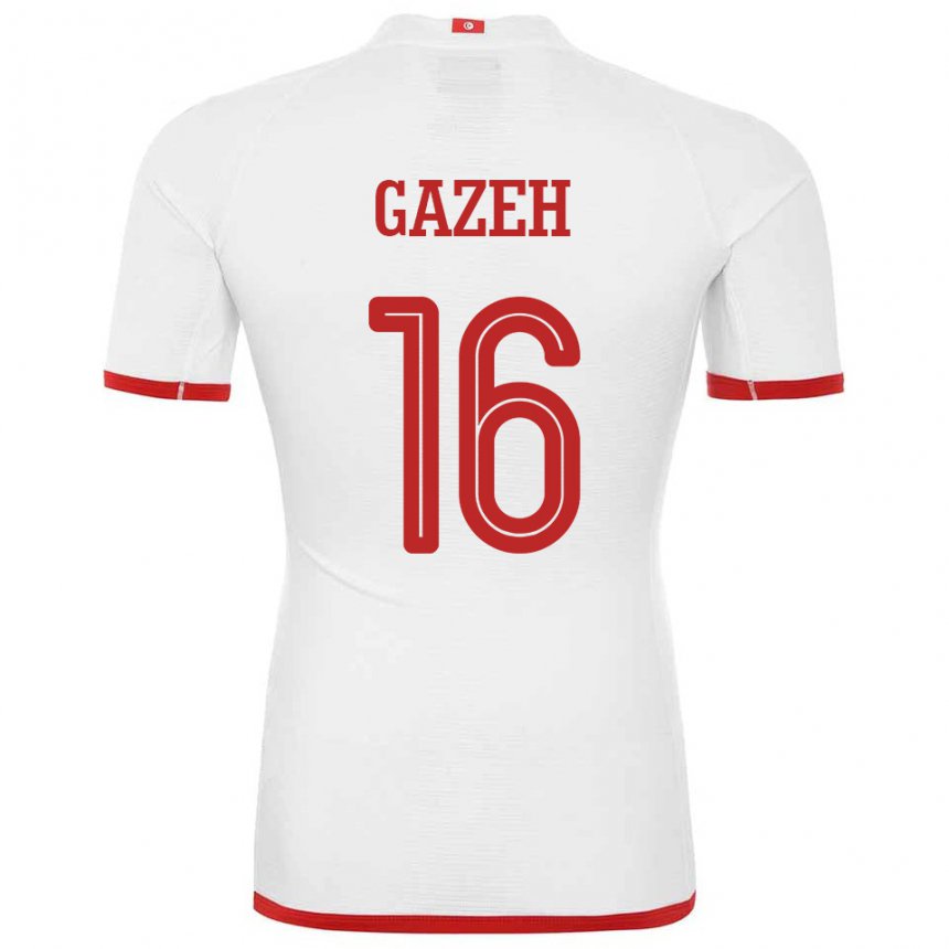 Kinder Tunesische Raed Gazeh #16 Weiß Auswärtstrikot Trikot 22-24 T-shirt Österreich