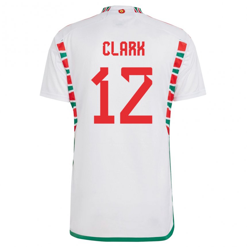 Kinder Walisische Olivia Clark #12 Weiß Auswärtstrikot Trikot 22-24 T-shirt Österreich