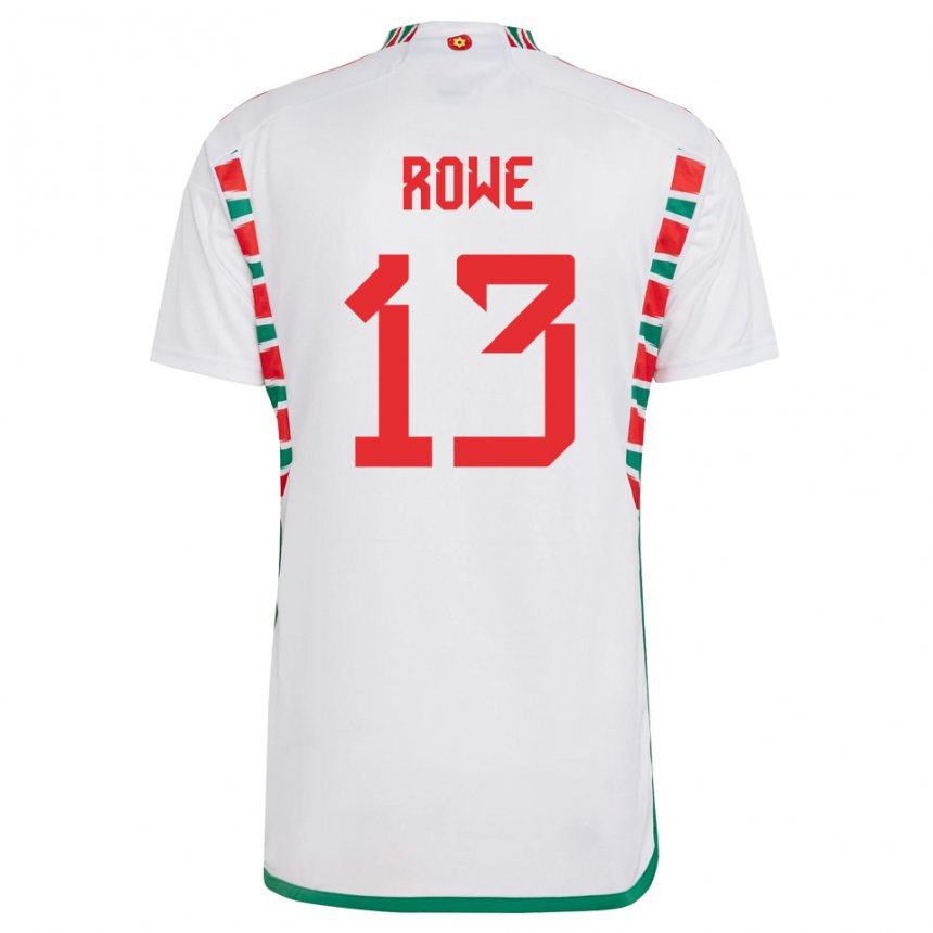 Kinder Walisische Rachel Rowe #13 Weiß Auswärtstrikot Trikot 22-24 T-shirt Österreich