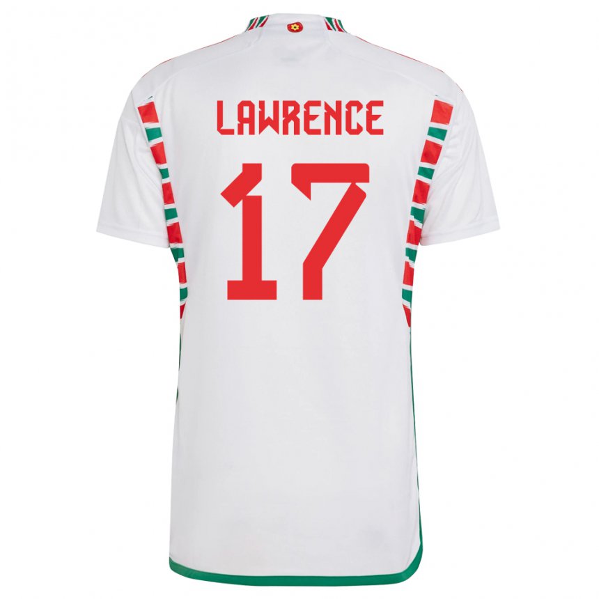 Kinder Walisische Nadia Lawrence #17 Weiß Auswärtstrikot Trikot 22-24 T-shirt Österreich