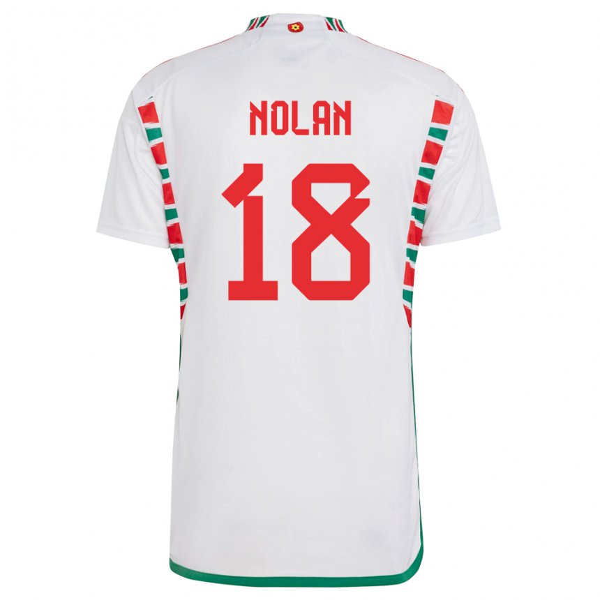 Kinder Walisische Kylie Nolan #18 Weiß Auswärtstrikot Trikot 22-24 T-shirt Österreich