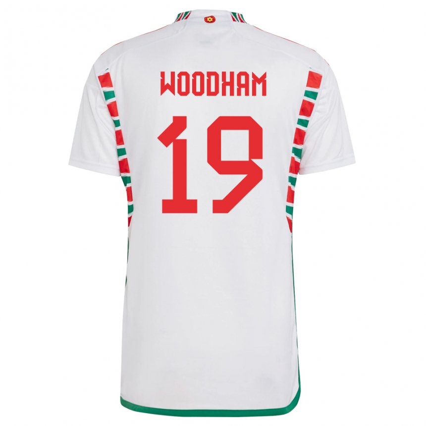 Kinder Walisische Lily Woodham #19 Weiß Auswärtstrikot Trikot 22-24 T-shirt Österreich