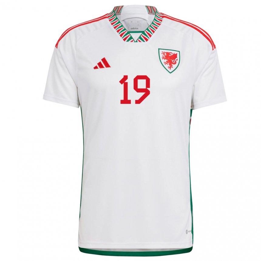 Kinder Walisische Megan Wynne #19 Weiß Auswärtstrikot Trikot 22-24 T-shirt Österreich