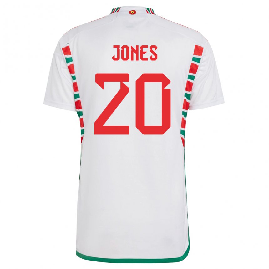 Kinder Walisische Carrie Jones #20 Weiß Auswärtstrikot Trikot 22-24 T-shirt Österreich