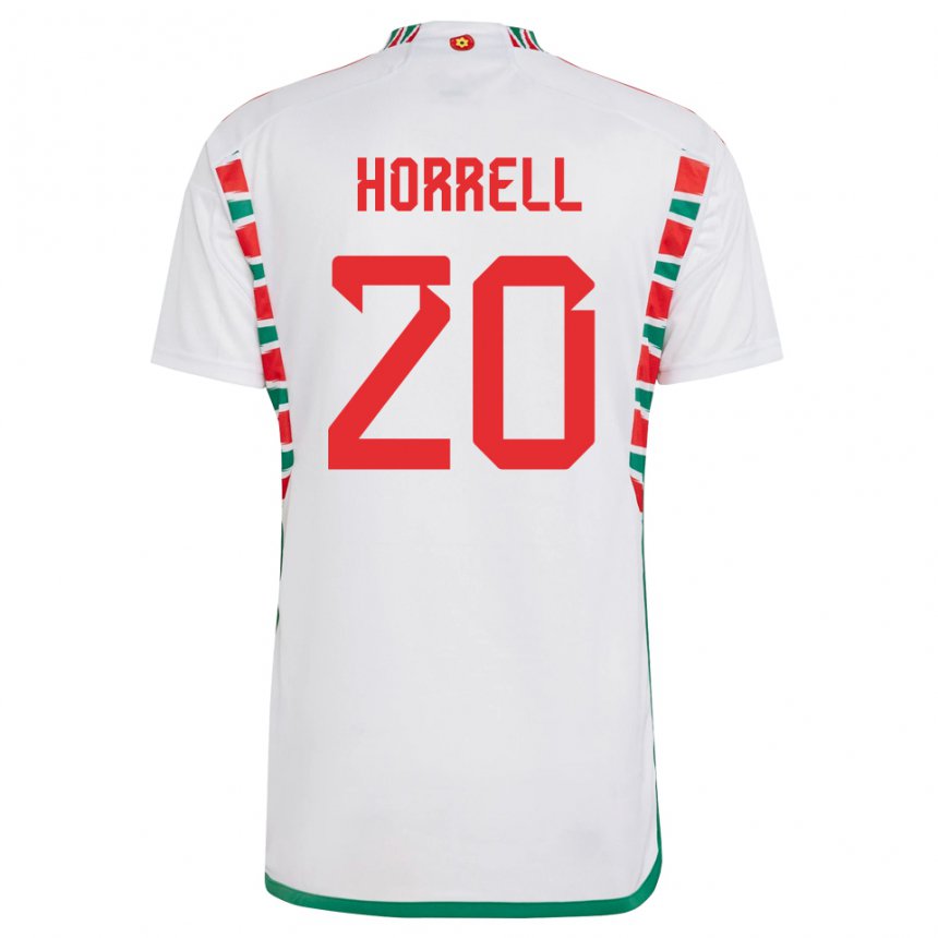 Kinder Walisische Grace Horrell #20 Weiß Auswärtstrikot Trikot 22-24 T-shirt Österreich